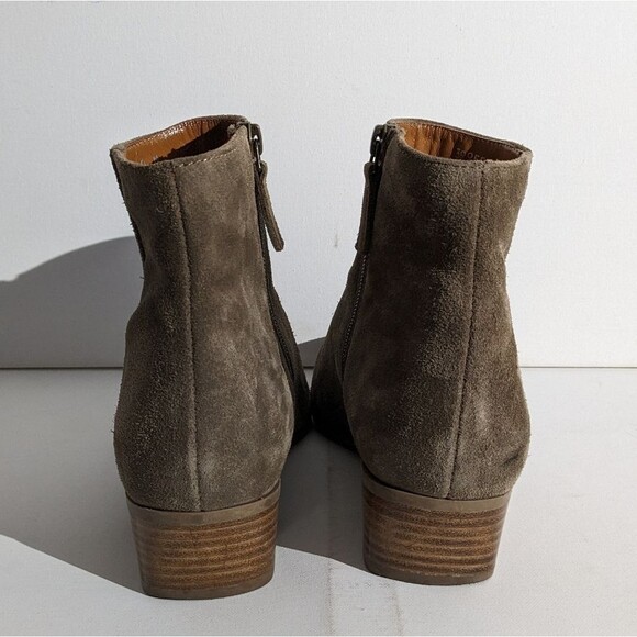 Aquatalia Fuoca Suede Stacked Heel Boots - Picture 4 of 11